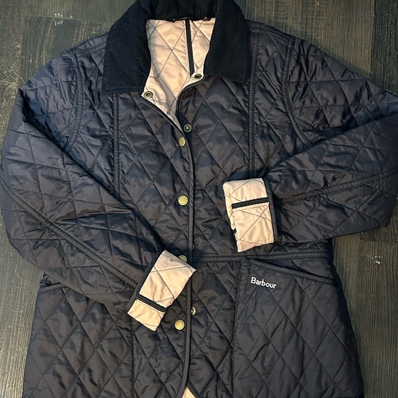 Barbour Jackets & Blazers - Barbour Liddesdale girls XL size fits Women's Small Quilted Dark Blue Jacket